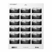 Huwelijksadres Glow & Sparkle Black Etiket (Full Sheet)