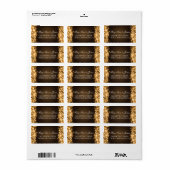 Huwelijksadres Sparkling Lights Goud Etiket (Full Sheet)