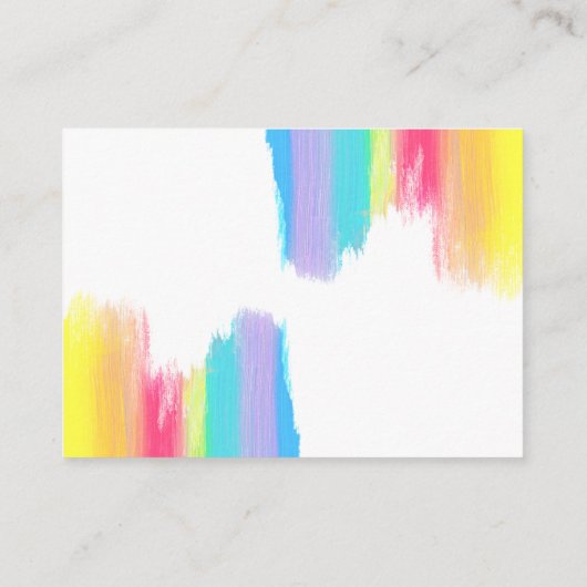 huwelijksadviseur moderne regenboogbruiloft informatiekaartje (Achterkant)