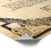 Huwelijksakte VINTAGE FEEËN PAGAN DRUÏDE Poster (Hoek)