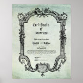 Huwelijksakte VINTAGE GOTHIC PAGAN DRUID Poster (Voorkant)