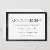 Huwelijksannuleringsbericht Formele Plain Kaart (Voorkant)