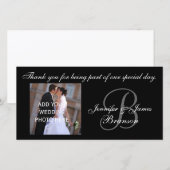 Huwelijksbedankje Monogram B en Bericht Bedankkaart (Voorkant / Achterkant)