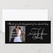 Huwelijksbedankje Monogram H en Bericht Bedankkaart (Voorkant / Achterkant)