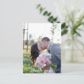 Huwelijksbedankje Post Kaart (Staand voorkant)