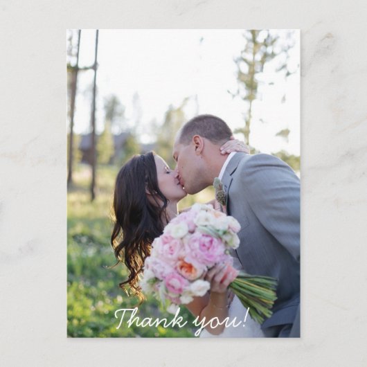 Huwelijksbedankje Post Kaart (Voorkant)