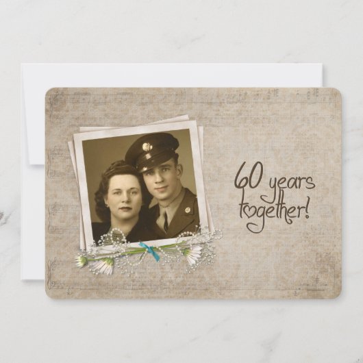 Huwelijksbelofte Vernieuwing 60-jarig Huwelijk Kaart (Voorkant)