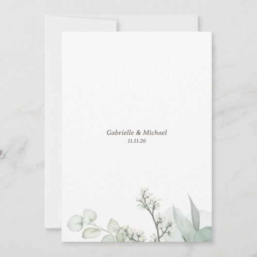 Huwelijksbericht Excuses Aankondiging Downsized Gr (Achterkant)