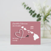Huwelijksbestemming Hawaii Bewaar de Datum Save The Date (Staand voorkant)