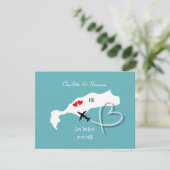 Huwelijksbestemming Kos Save The Date (Staand voorkant)
