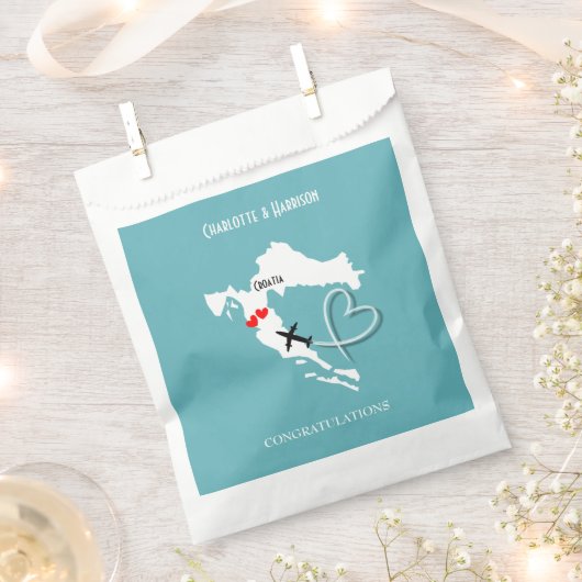 Huwelijksbestemming Kroatië Bedankzakje (Geknipt)