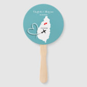 Huwelijksbestemming St Lucia Handwaaier (Voorkant)