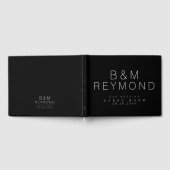 huwelijksboek . een modern zwart gastenboek (Volledig)