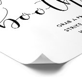 Huwelijksbord voor fotocabine poster (Hoek)