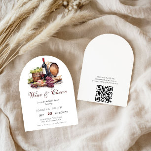 Huwelijkscadeau Charcuterie Bord Wijn & Kaas Qr  B Kaart