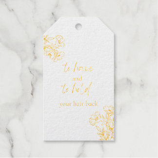 Huwelijkscadeau Haarlint of Scrunchie Gift Tag