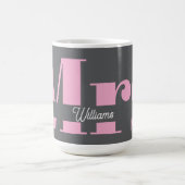 Huwelijkscadeau voor bruid op maat laatste naam Mr Koffiemok (Center)