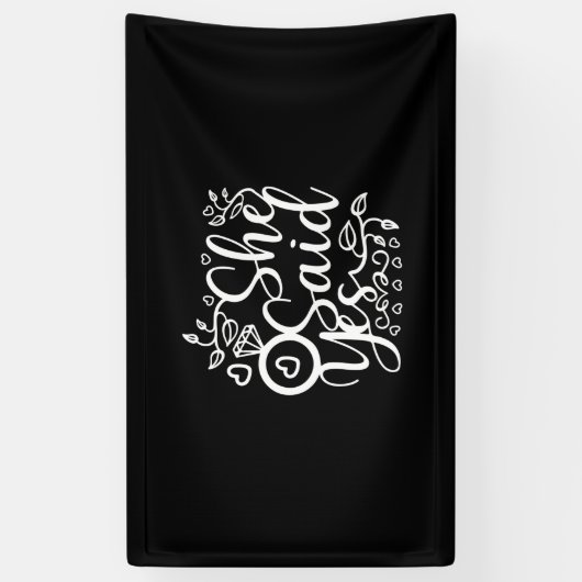 Huwelijkscadeaus | Ja Spandoek (Verticaal)