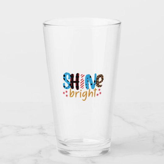 Huwelijkscadeaus | Shine Bright Glas (Voorkant)