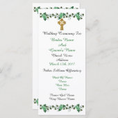 Huwelijksceremonie programma Iers thema (Voorkant / Achterkant)