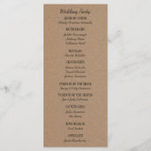 Huwelijksceremonie programma | kraftpapier (Achterkant)