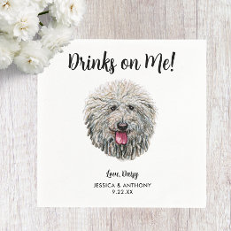 Huwelijkscocktailservetjes voor honden servet