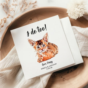 Huwelijkscocktailservetjes voor katten servet