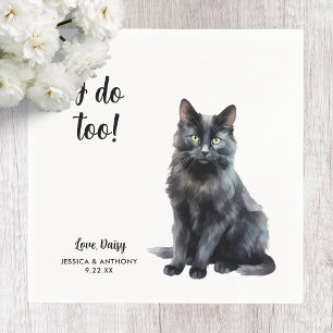 Huwelijkscocktailservetjes voor katten servet