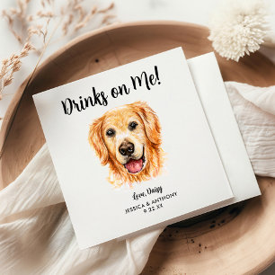 Huwelijkscocktailservetten voor honden servet