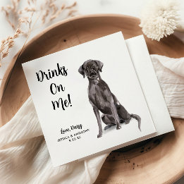 Huwelijkscocktailservetten voor honden servet