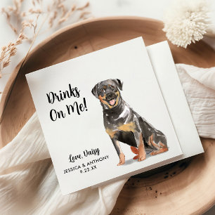 Huwelijkscocktailservetten voor honden servet