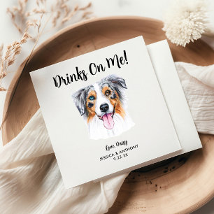 Huwelijkscocktailservetten voor honden servet