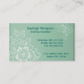 Huwelijksconsulent - Mint Lace Visitekaartje (Achterkant)
