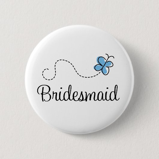  huwelijksdag Bridesmaid Blue Button (Voorkant)