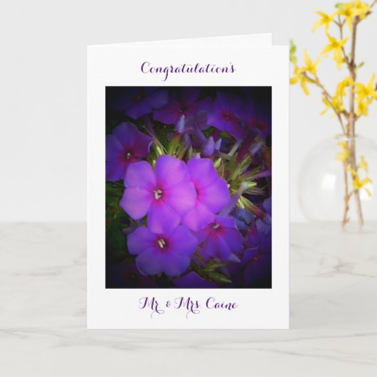 Huwelijksdag gedicht Kaart (Gele Bloem)