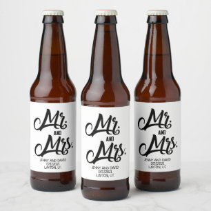 Huwelijksdecoratie, Wijn, Huwelijksgunst Bier Etiket