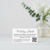 Huwelijksdetails en RSVP QR-code Foto Modern Informatiekaartje (Staand voorkant)