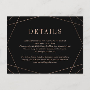 Huwelijksdetails Enclosure Card Briefkaart