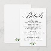 Huwelijksdetails kaart (Voorkant / Achterkant)