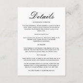 Huwelijksdetails QR-code Eenvoudig Zwart Minimaal Informatiekaartje (Voorkant)