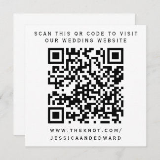 Huwelijksdetails QR-code Eenvoudig Zwart Minimaal  Programma