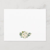 Huwelijksdetails Witte Bloemen Groene Kaart (Achterkant)