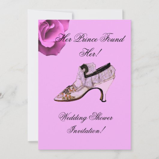 HUWELIJKSDOUCHE UITNODIGING DE PRINSES (Voorkant)