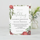 Huwelijkse Botanische Bourgondië Granaatappels  Bl Kaart (Staand voorkant)