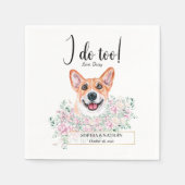 Huwelijkse Feestelijke Cocktailservetjes voor Hond Servet (Voorkant)