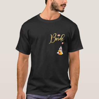 Huwelijkse Hen Party Grappige Kip Sluier Bruid T-shirt
