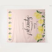 Huwelijkse hoofdklem citroen roze fotorekwisiet wandkleed (Voorkant (horizontaal))