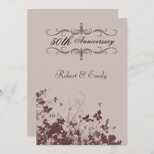 Huwelijkse Jubileum Kaart (Voorkant / Achterkant)