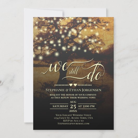 Huwelijkse Trouwbelofte Vernieuwing met Rustieke B Kaart (Voorkant)