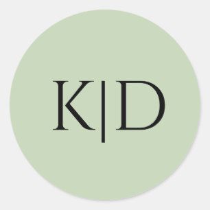 Huwelijksenvelopzegel   Bruid en bruidegom Ronde Sticker